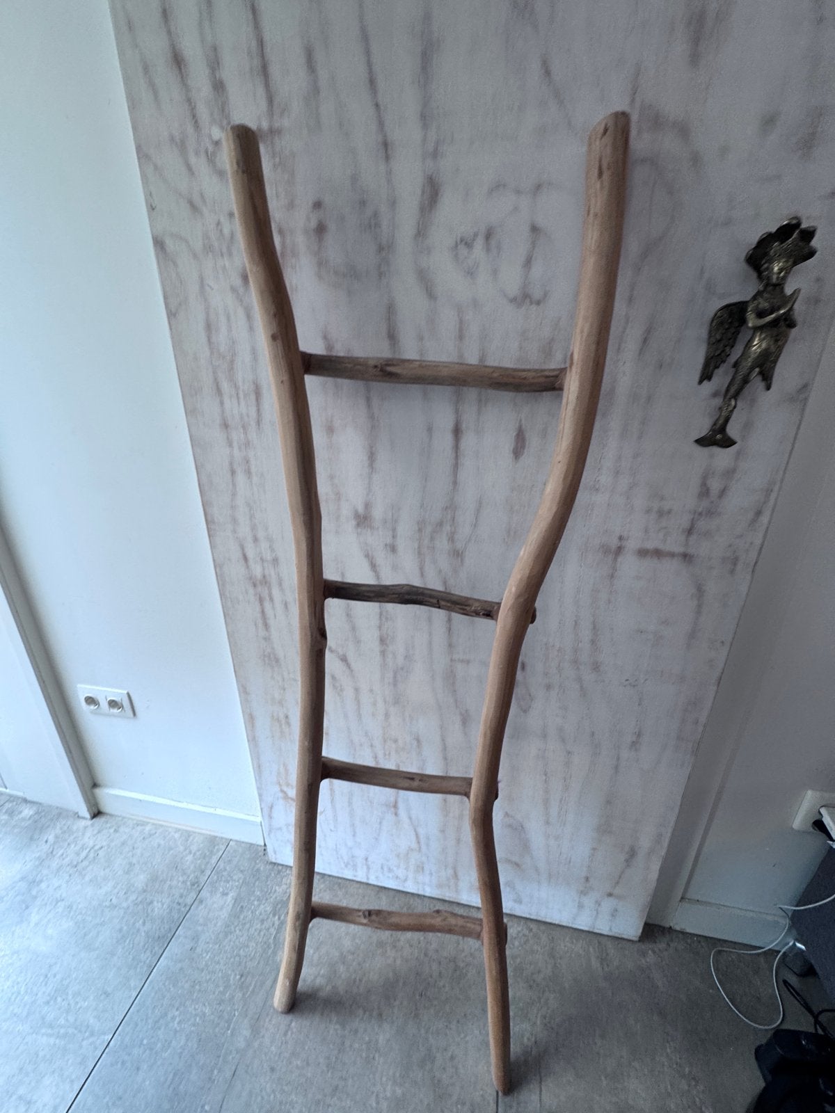 Decoratieve houten ladder, Hout, Ophalen of Verzenden, Bruin, Landelijk