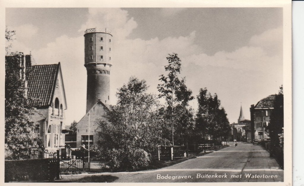 Bodegraven   Watertoren, Verzamelen, Ansichtkaarten | Nederland, Ophalen of Verzenden, 1940 tot 1960, Gelopen, Zuid-Holland