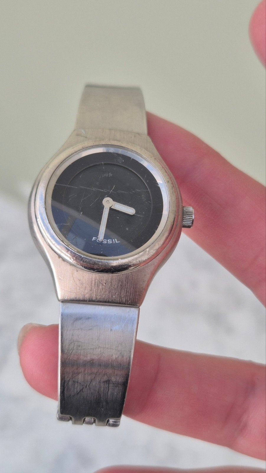 Fossil Le Big Tic Dames Horloge - Collectors Item, Sieraden, Tassen en Uiterlijk, Staal, Gebruikt, Staal, Fossil