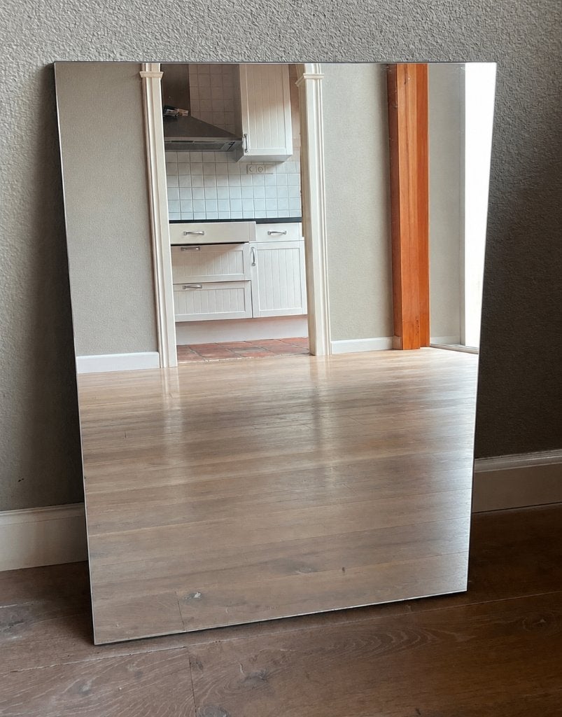 Strakke rechthoekige spiegel zonder 50 x 70 cm., Ophalen of Verzenden, Zo goed als nieuw, Minder dan 100 cm, Rechthoekig