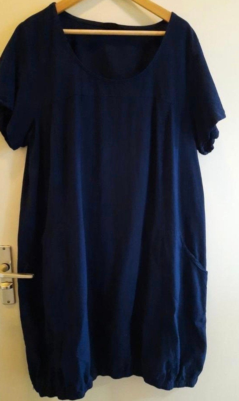 Zizi donkerblauwe ballontuniek met zakken, maat 50/52, Zizi, Ophalen of Verzenden, Gedragen, Blauw