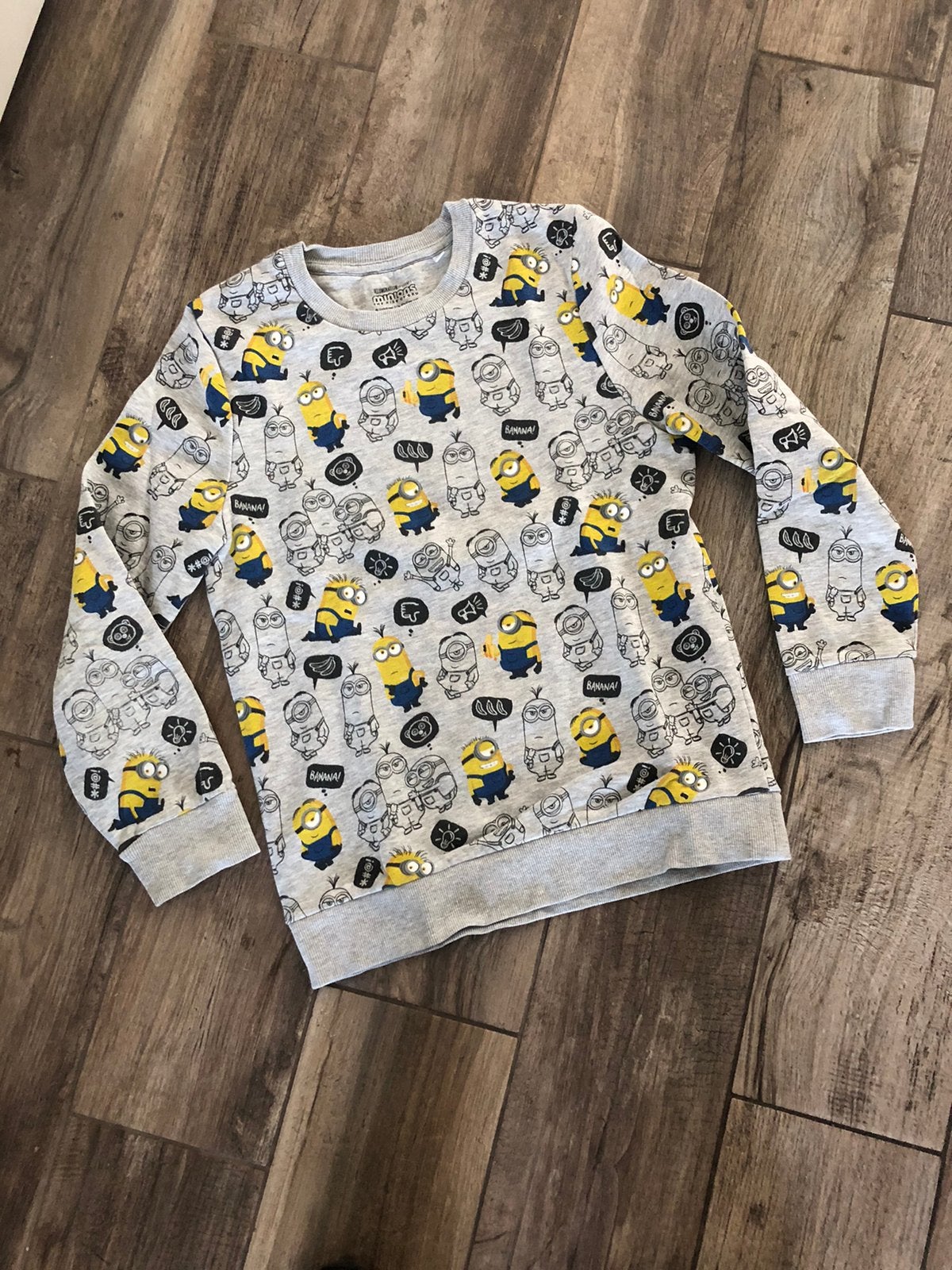💙 NIEUW Mt 140 sweater trui grijs MINIONS jongen, Ophalen of Verzenden, Nieuw, Jongen, Trui of Vest