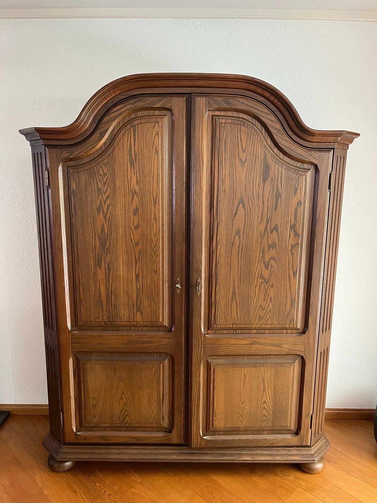 Vintage eiken kast met planken en lades - 156x204cm, Ophalen