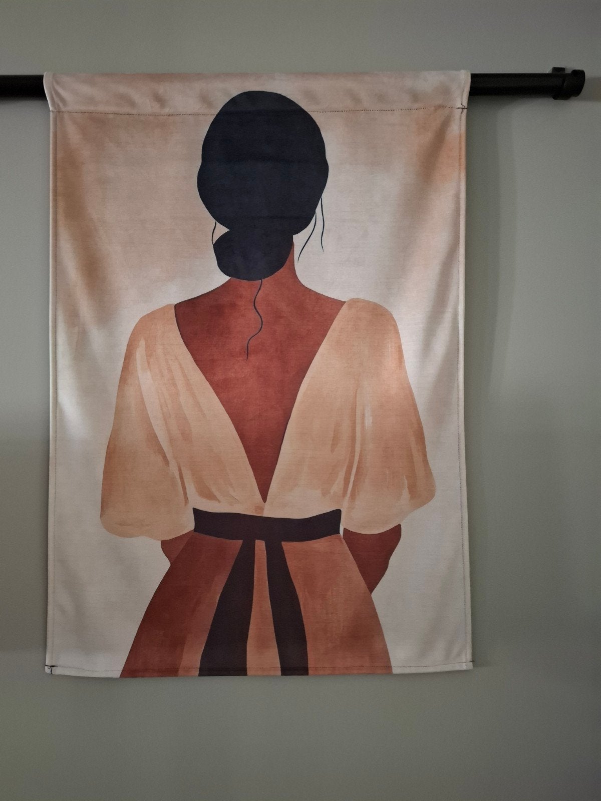 mooi nieuw Velours wandkleed, met ophangbuis, Antiek en Kunst, Ophalen of Verzenden