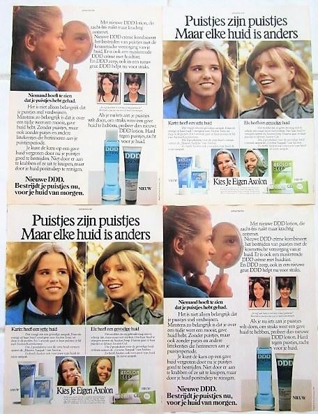 48 vintage reclames huidverzorging 1979-80 schoonheid, Ophalen of Verzenden, Gebruikt, Overige typen