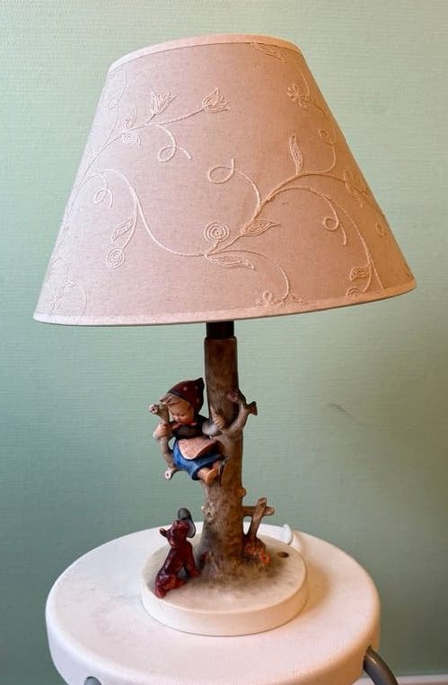 Originele Hummel (Goebel) tafellamp met kinderfiguur, 50 cm, Steen/keramiek, Gebruikt, Overige merken