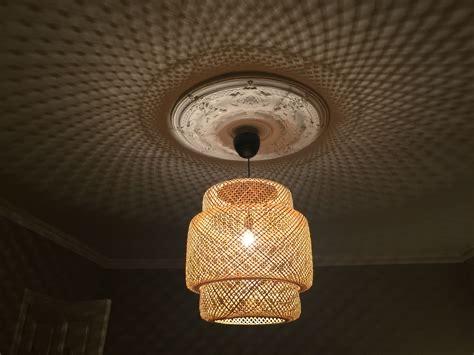 Ikea rieten rotan plafond lamp, Ophalen, Zo goed als nieuw, Overige materialen, Minder dan 50 cm