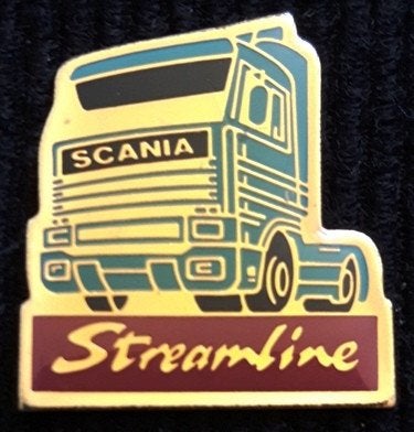 Scania Streamline blauw-bruin pin, Verzenden, Nieuw, Transport, Speldje of Pin