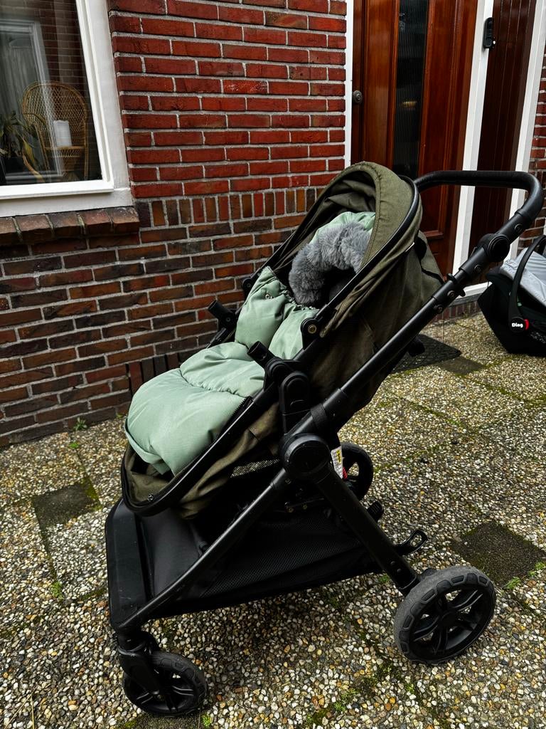 Baby buggy 3-in-1 met winterzak en autostoel, Ophalen of Verzenden, Gebruikt, Overige merken, Verstelbare rugleuning