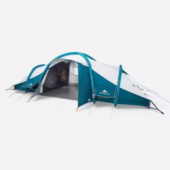 Quechua Air Seconds 8.4 opblaasbare tent + luifel & tapijt, Ophalen of Verzenden, Zo goed als nieuw, Meer dan 6