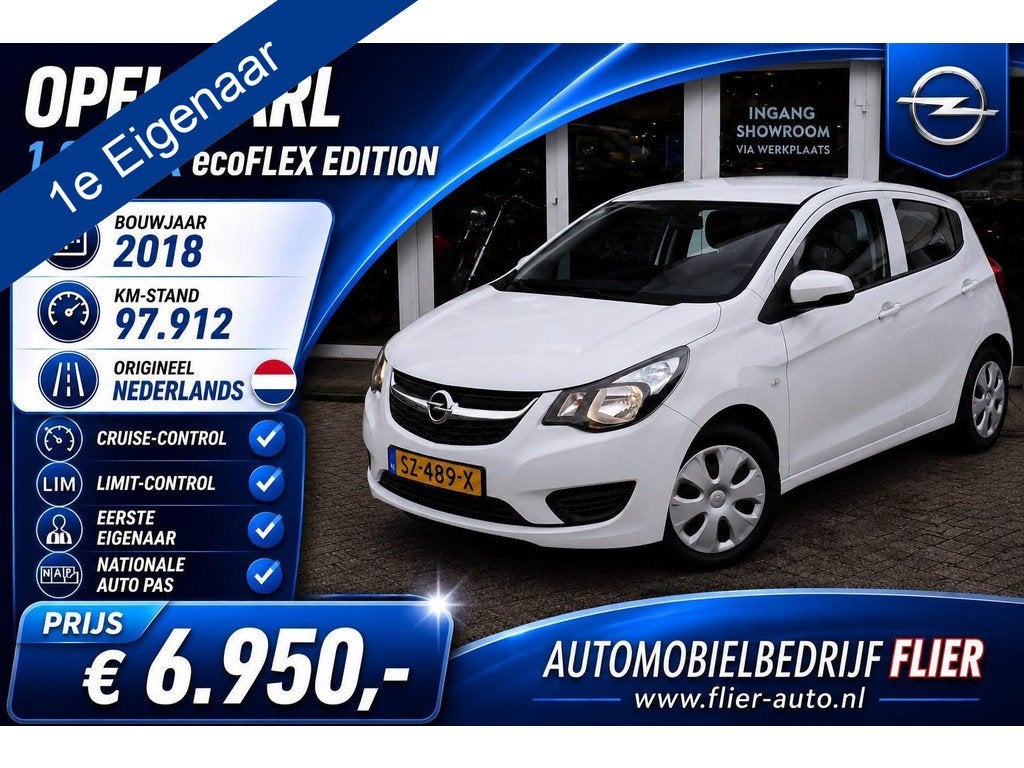 Opel KARL 1.0 75PK ecoFLEX Edition | Cruise | MF-Stuur | Ori, Auto's, Opel, Bedrijf, Te koop, Karl, ABS, Airbags, Airconditioning