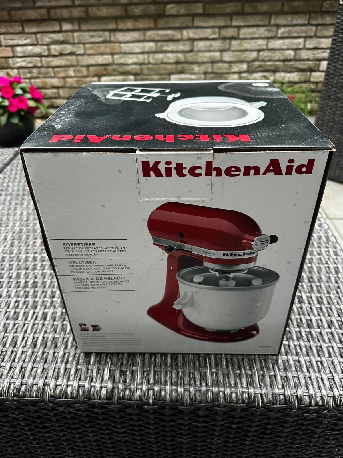 KitchenAid IJsmaker 5KICA0WH, 4 liter of meer, Ophalen of Verzenden, Nieuw, 3 snelheden of meer