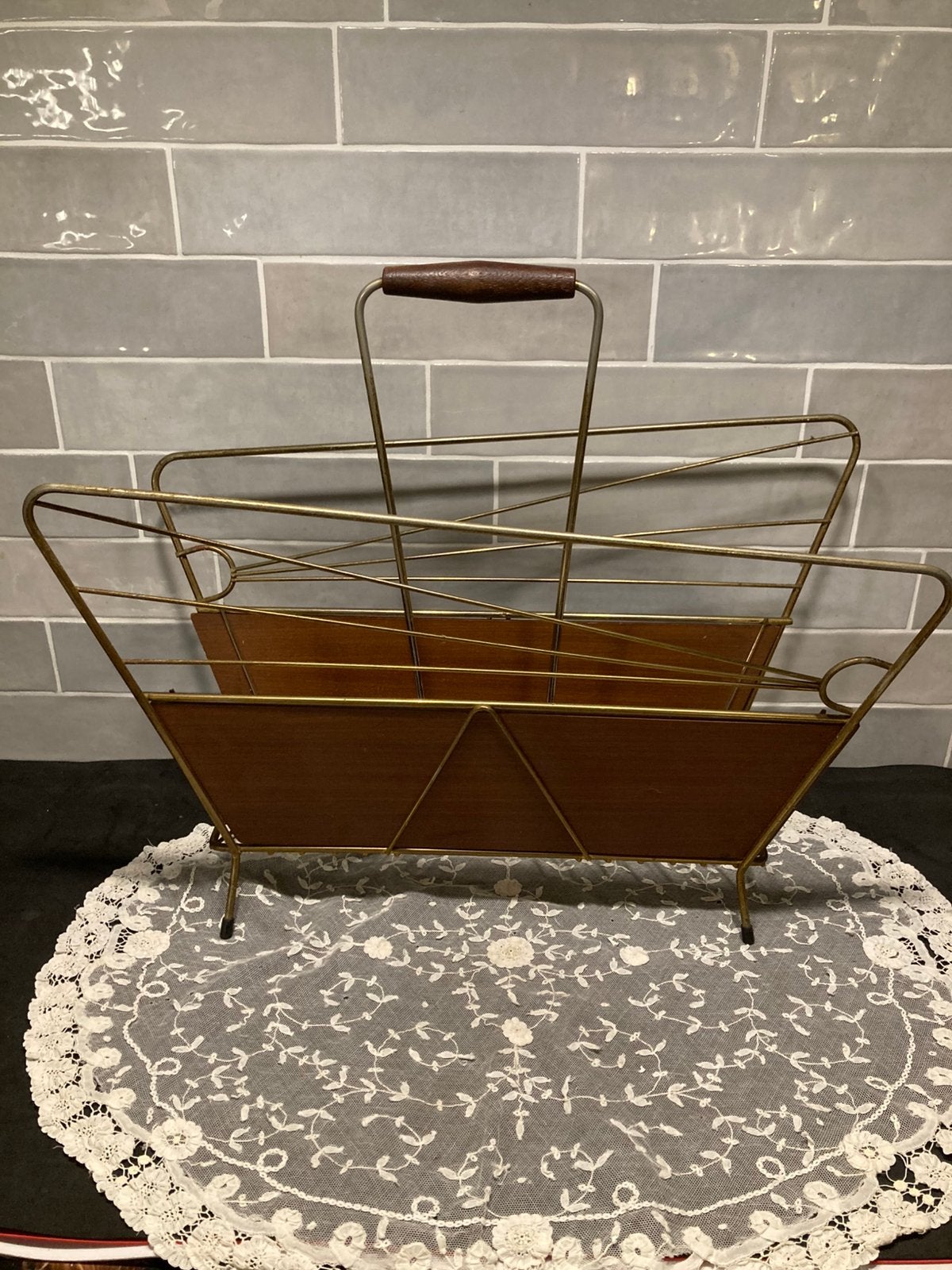 Vintage tijdschriftenrek (030225c), Huis en Inrichting, Woonaccessoires | Krantenbakken en Lectuurbakken, Ophalen of Verzenden