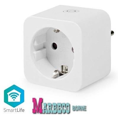 SmartLife Wi-Fi Smart Stekker, Stopcontact, Power monitor, Nedis SmartLife, 60 watt of meer, Overige typen, Nieuw