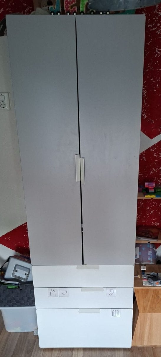 Grijze deurtjes Smastad ikea kast, Ophalen, 50 tot 100 cm, Zo goed als nieuw, Minder dan 100 cm