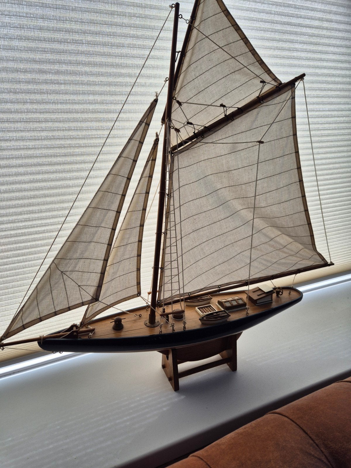 Prachtig gedetailleerd zeilboot model, Hobby en Vrije tijd, Modelbouw | Boten en Schepen, Ophalen, Zo goed als nieuw, Groter dan 1:32
