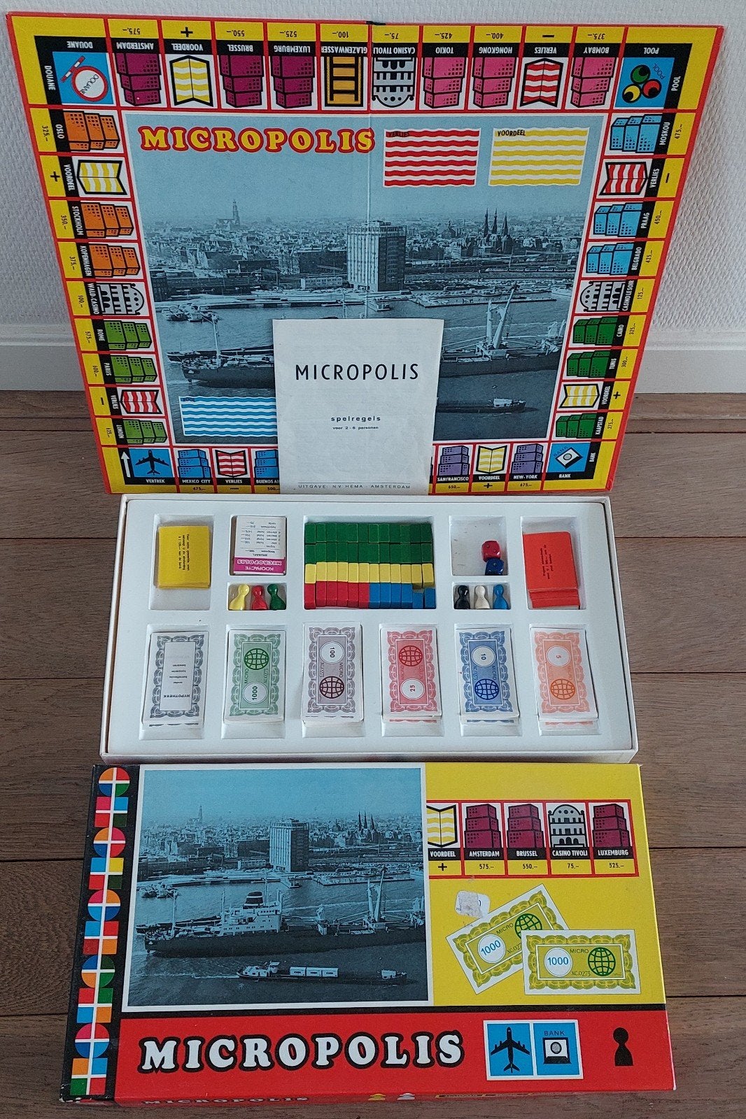 Micropolis Bordspel - Klassiek Stedenbouw Spel, Vijf spelers of meer, Ophalen of Verzenden, Zo goed als nieuw, Hema Amsterdam