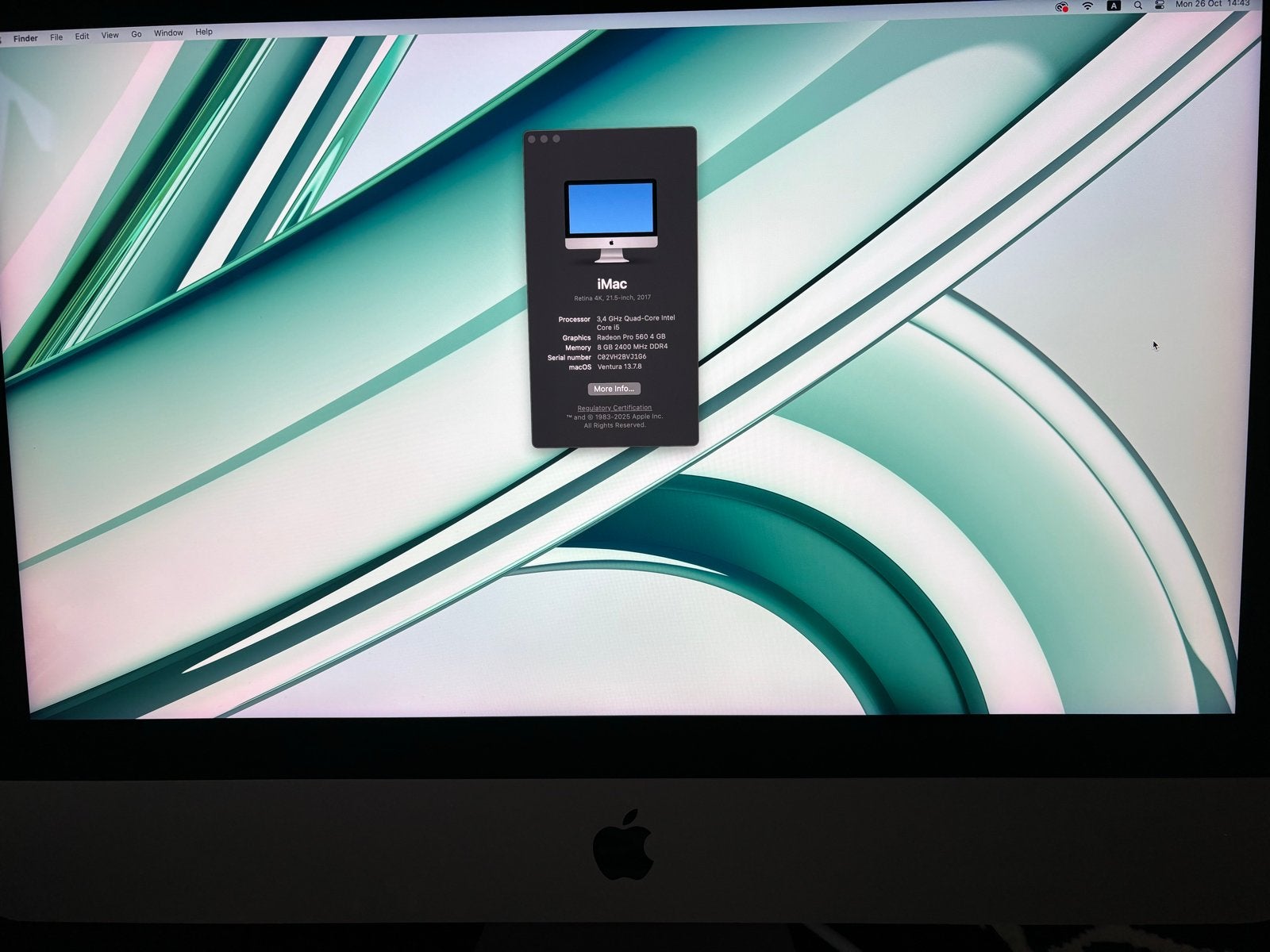 iMac 21.5-inch Retina 4K (2017) - 3.4 GHz Core i5, 8GB RAM, Computers en Software, Ophalen, 8 GB, IMac, Zo goed als nieuw