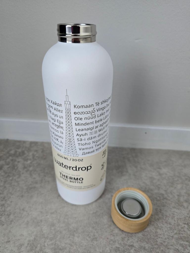 Waterdrop Thermo Steel Fles 600ml - LIMITED EDITION, Overige typen, Nieuw, Ophalen of Verzenden, Metaal
