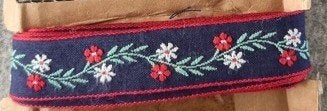 Vintage geweven sierband, Hobby en Vrije tijd, Ophalen of Verzenden, Zo goed als nieuw, Lint, Band of Elastiek