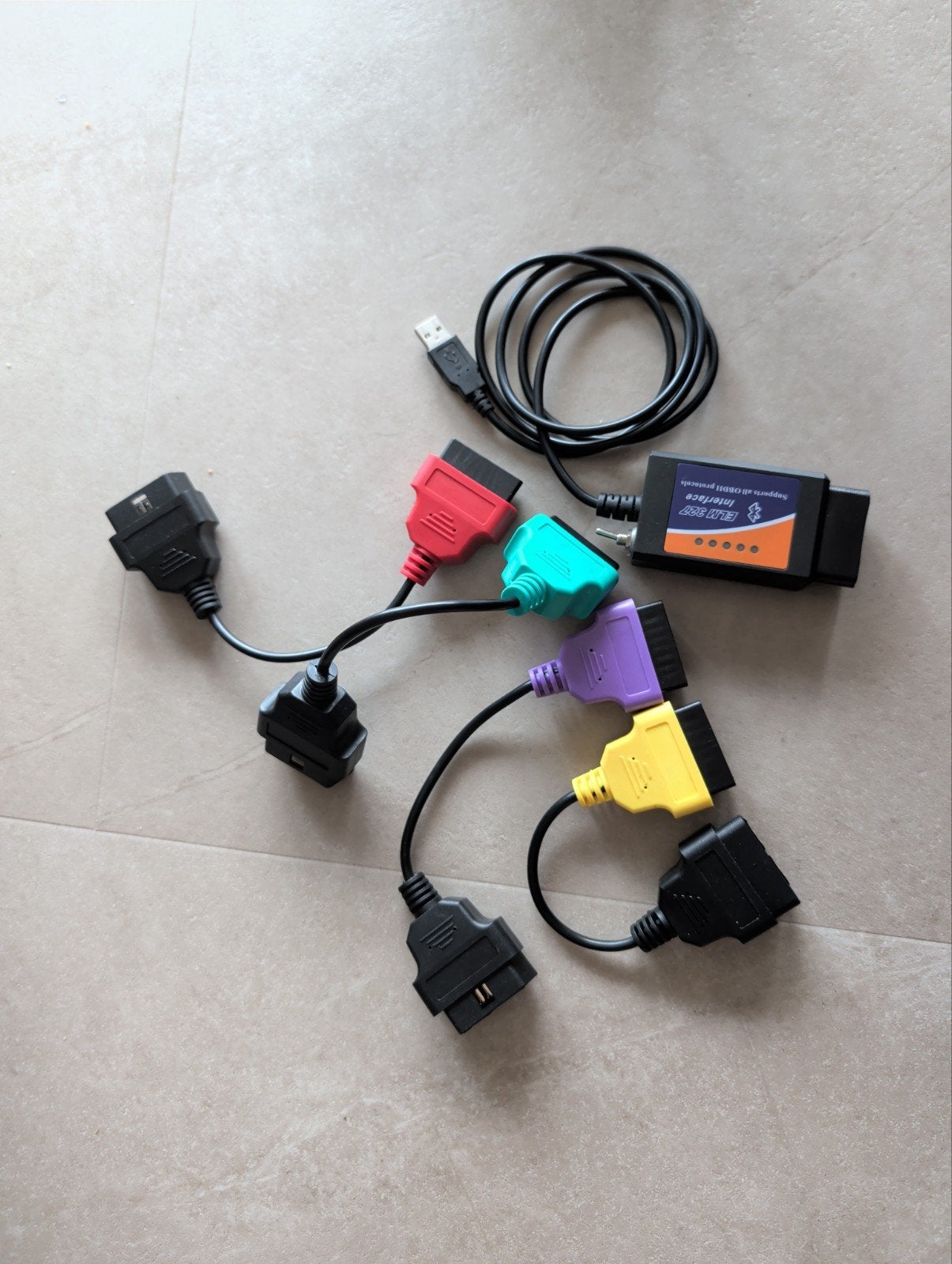 ELM327 Interface met 5 OBDII diagnosekabels, Ophalen, Gebruikt, Overige automerken