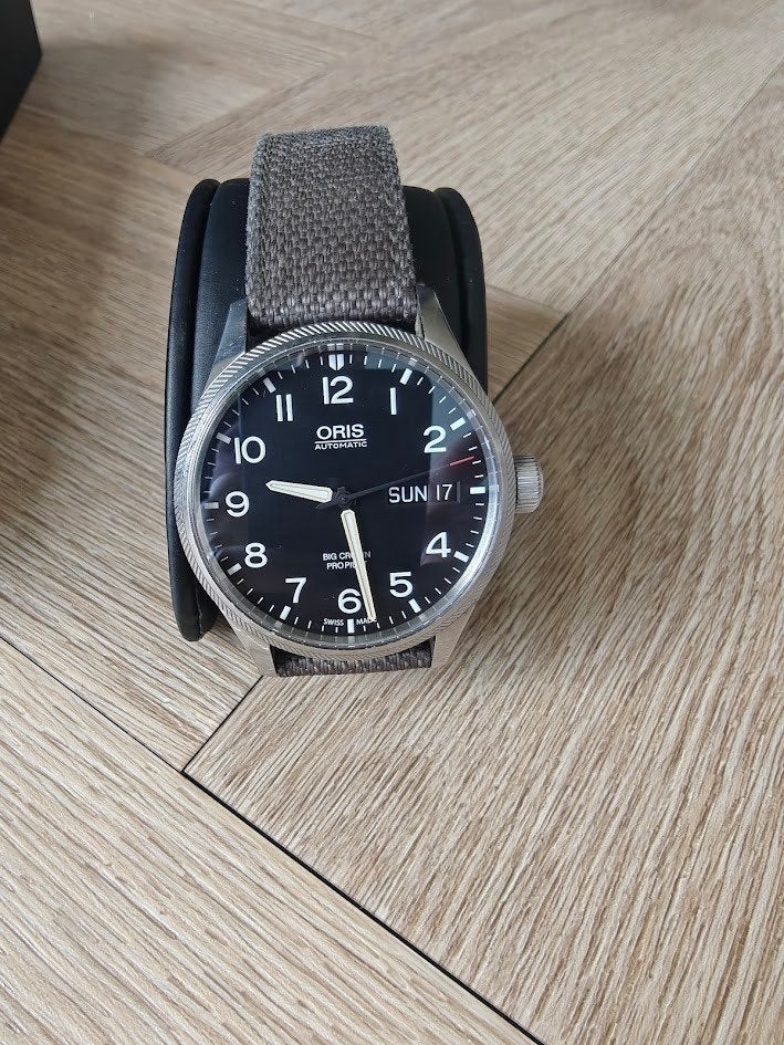 ORIS Pro Pilot Big Day Date 44 mm, Gebruikt, Polshorloge, Overige materialen, Zilver