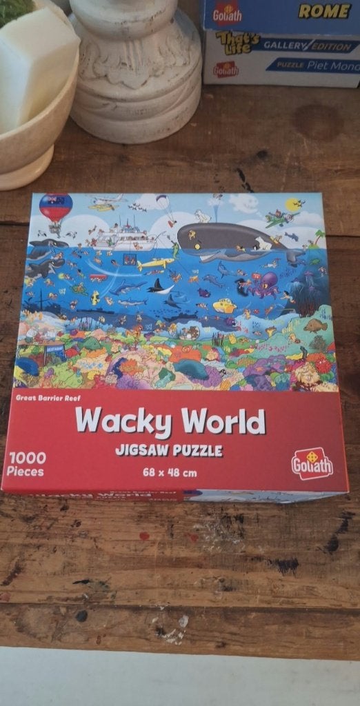 12 puzzels Wacky world en Thats life 1000 stukjes, Ophalen, 500 t/m 1500 stukjes, Zo goed als nieuw, Legpuzzel