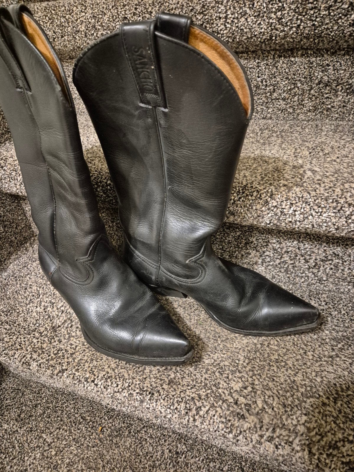 Te koop sacho western laarzen maat 41, Kleding | Dames, Schoenen, Ophalen, Zo goed als nieuw, Zwart, Hoge laarzen
