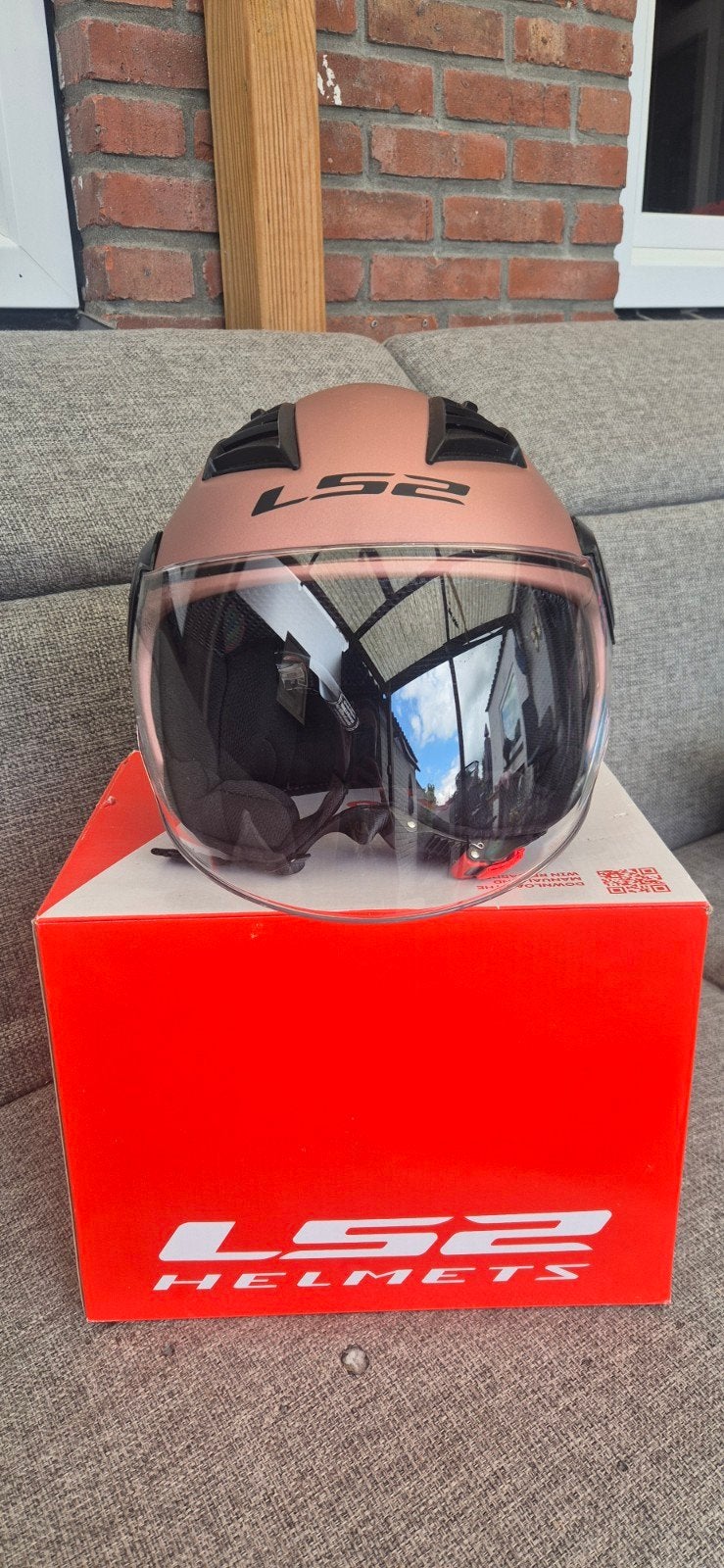 LS2 Airflow Jethelm - Roségoud, Maat XXS, Motoren, Kleding | Motorhelmen, Ophalen, Nieuw met kaartje, Jethelm, Overige merken