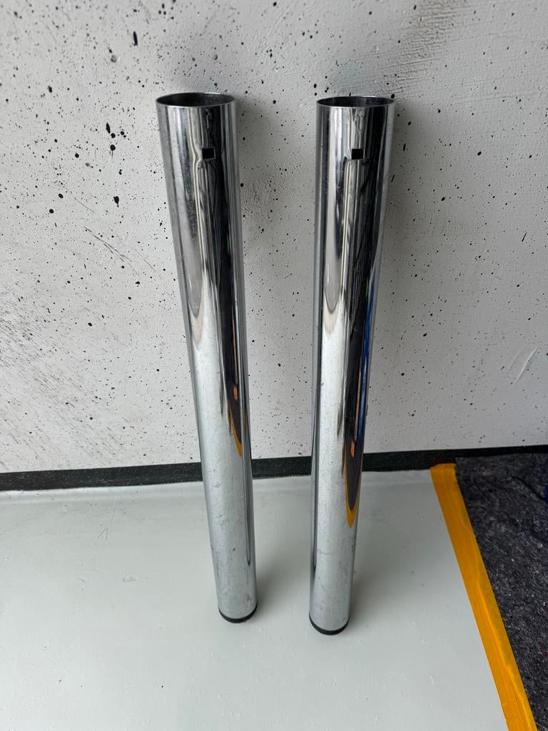 2x Chromen Tafelpoot - Gebruikt, Tafelpoot, Minder dan 50 cm, Gebruikt, 50 tot 100 cm