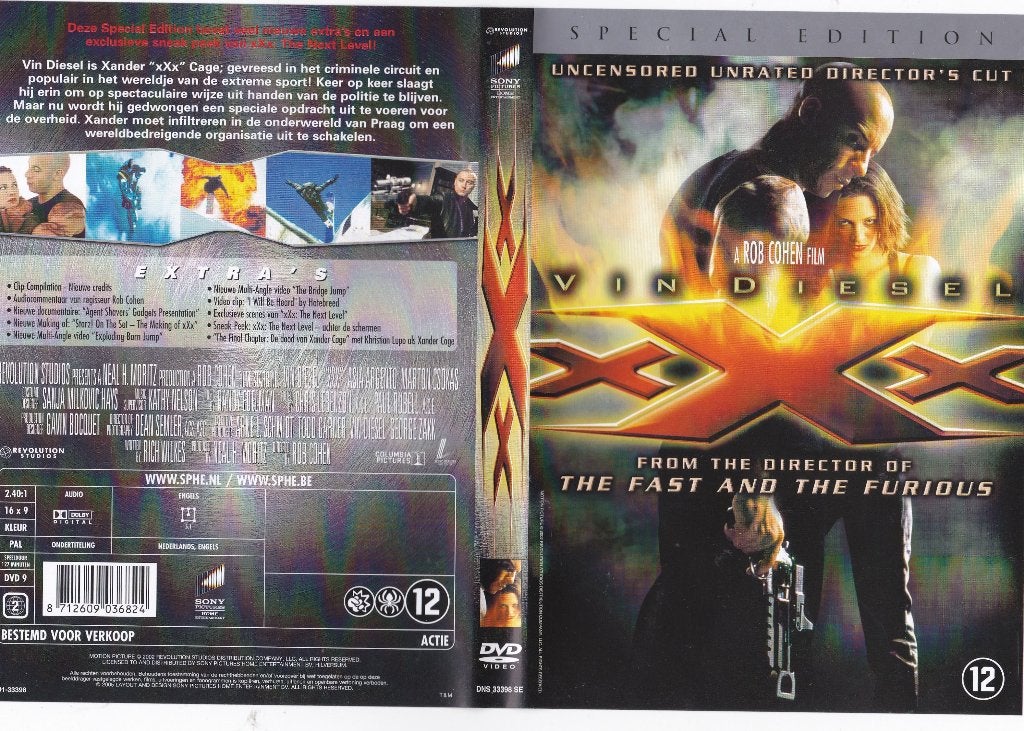 xXx Special Edition Vin Diesel, Cd's en Dvd's, Engels, Nederlands, Actie, Ophalen of Verzenden