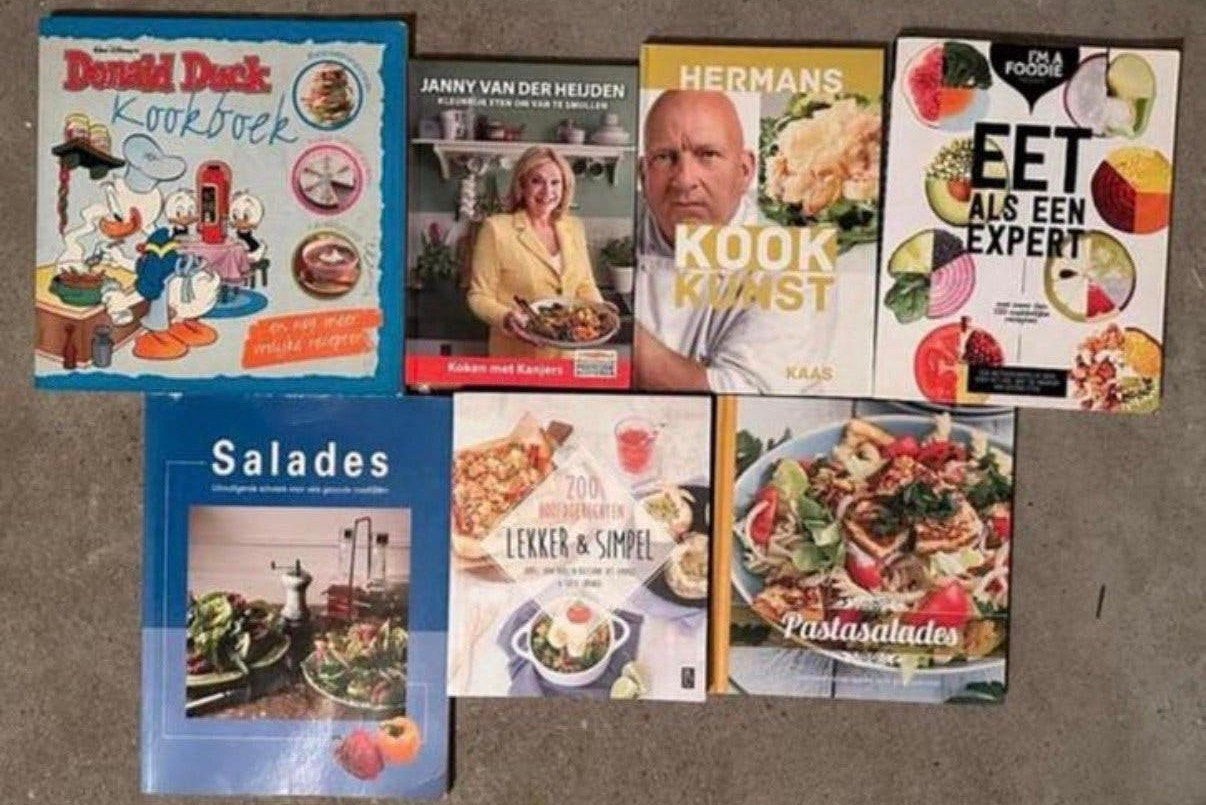 7 stuks aan kookboeken, Ophalen of Verzenden, Zo goed als nieuw, Nederland en België