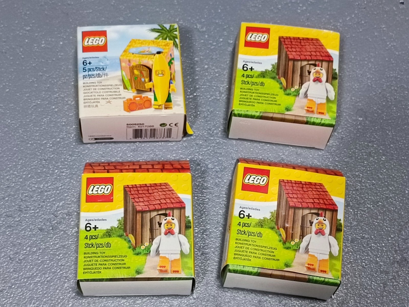 Nieuwe LEGO Minifiguren: Kip Pak Man & Banaan Pak Man, Ophalen of Verzenden, Nieuw, Overige merken