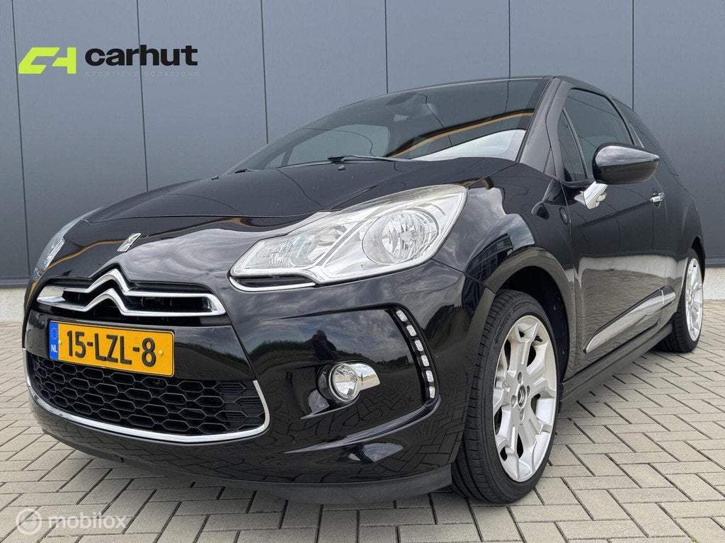 Citroen DS3 1.6 So Chic| Leeer|NAP|boekjes|Cruise|nwe banden, Auto's, Citroën, Voorwielaandrijving, Euro 5, 4 cilinders, Zwart
