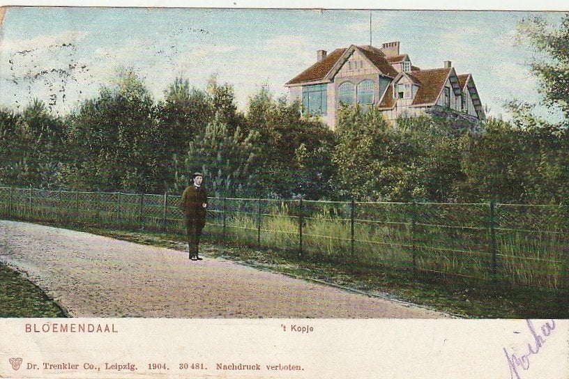 Bloemendaal villa t kopje  1906, Ophalen of Verzenden, Voor 1920, Gelopen, Noord-Holland