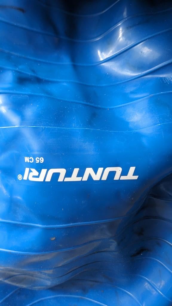 Tunturi Yoga Bal 65cm Blauw met Pomp, Sport en Fitness, Ophalen, Zo goed als nieuw, Yoga-accessoire