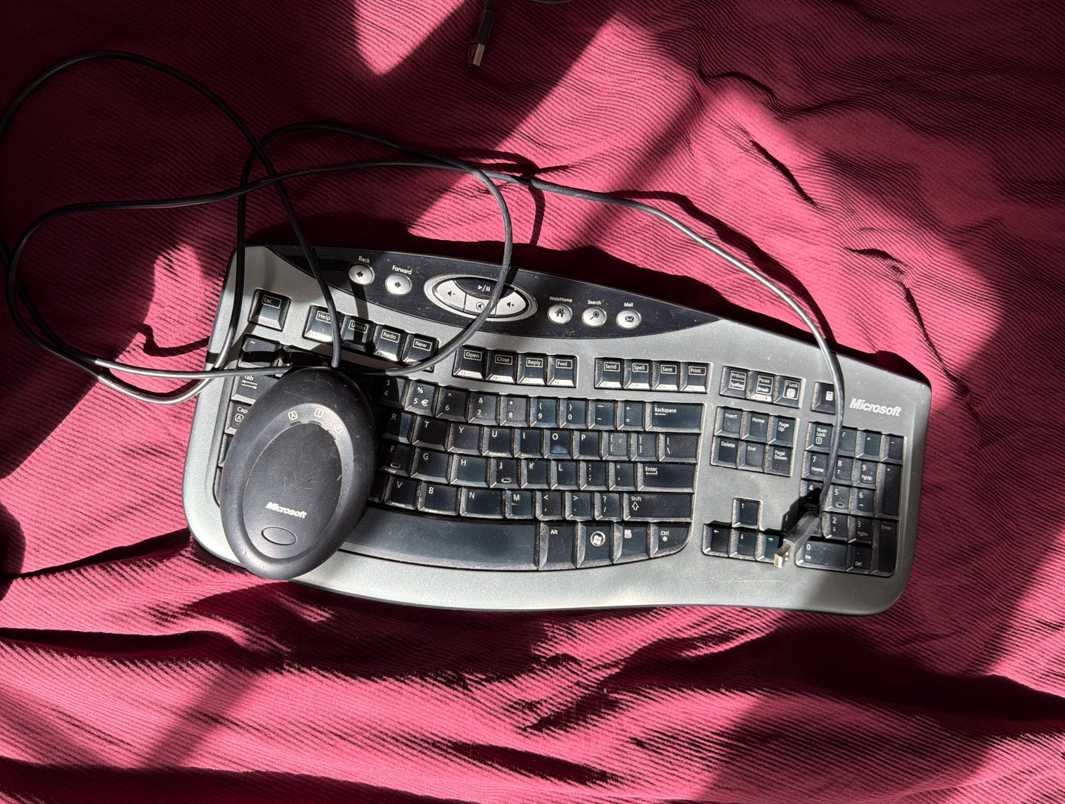 Microsoft Ergonomisch Bedraad Toetsenbord, Ophalen, Gebruikt, Ergonomisch, Qwerty