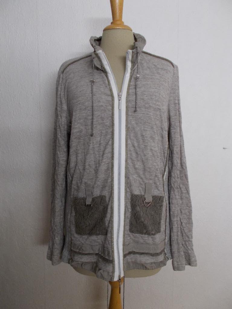 Sportief bruin/beige vest met rits van Madeleine! 44, Kleding | Dames, Bruin, Verzenden, Maat 42/44 (L), Zo goed als nieuw