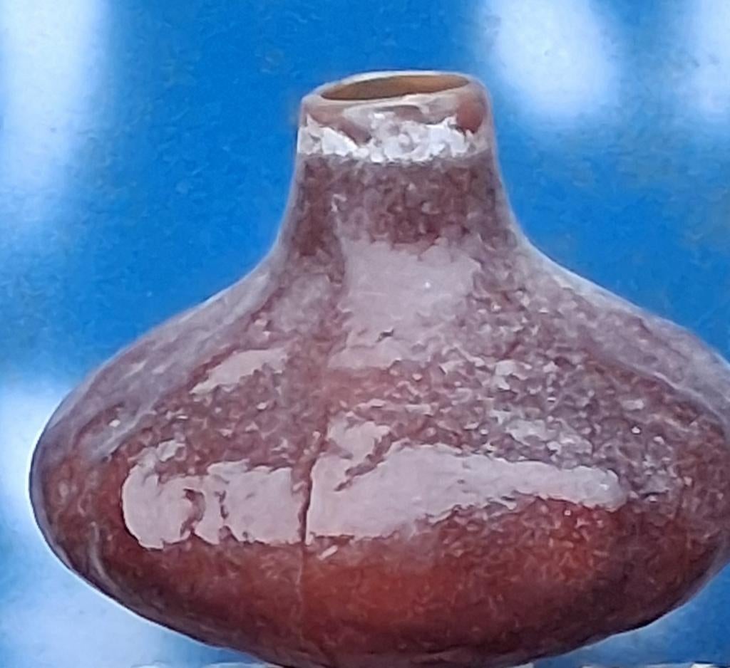 Andries Copier ?/Leerdam? Glas, ruw oppervlakt. 14 cm., Antiek en Kunst, Ophalen