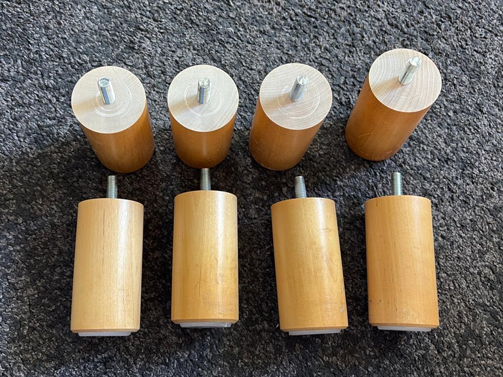 Hastens Bedpoten, Ophalen of Verzenden, Gebruikt, Tweepersoons, Hout