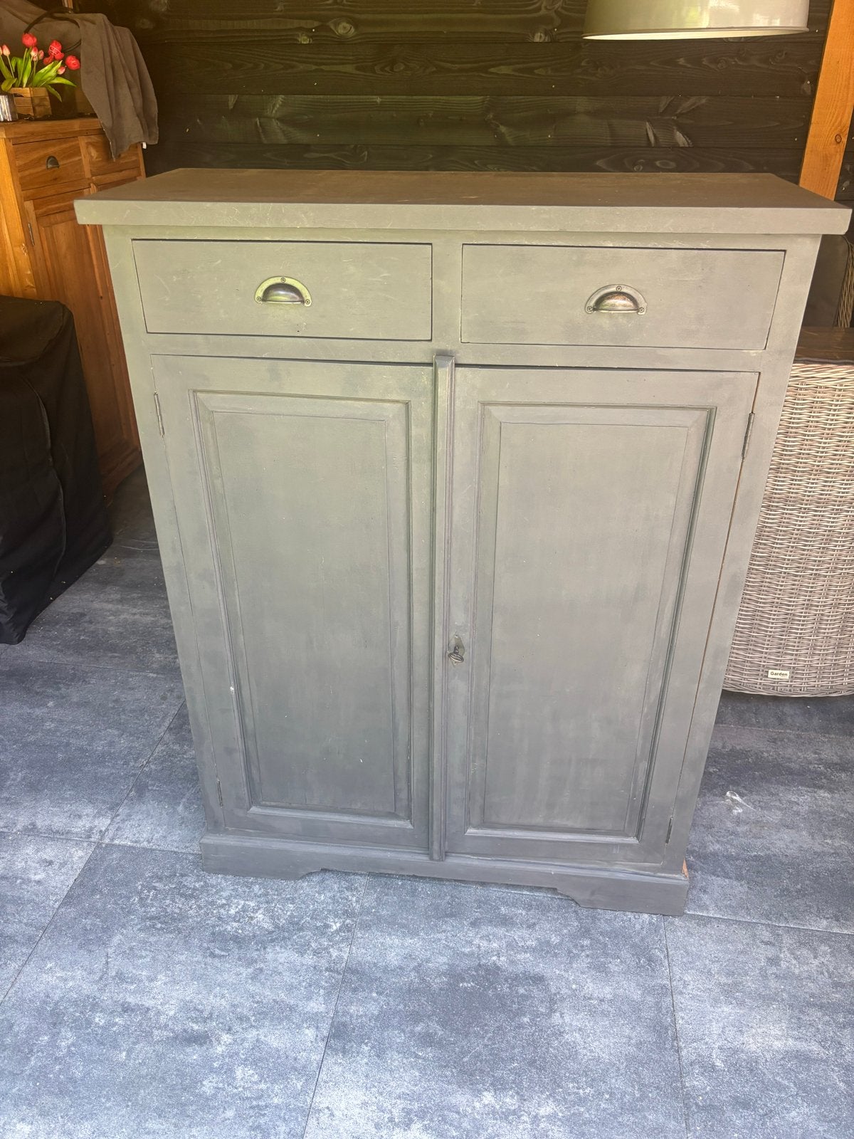 Teak houten meiden kast, gratis af te halen, Huis en Inrichting, Ophalen, Gebruikt, 50 tot 100 cm, Met lade(s)