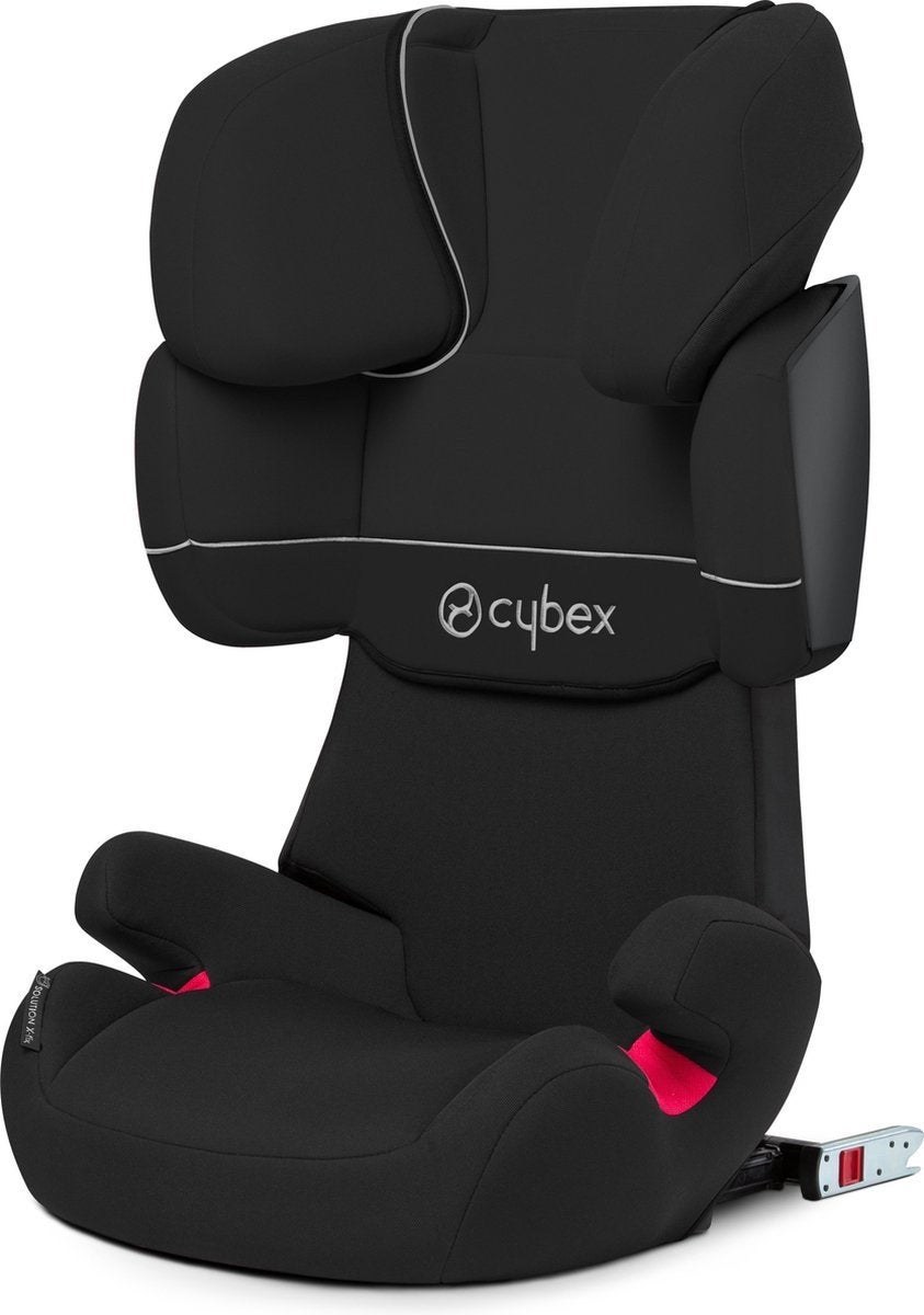 Cybex Solution X-Fix Autostoel - Groep II/III (Pure Black), Autogordel of Isofix, Gebruikt, 15 t/m 36 kg, Zijbescherming