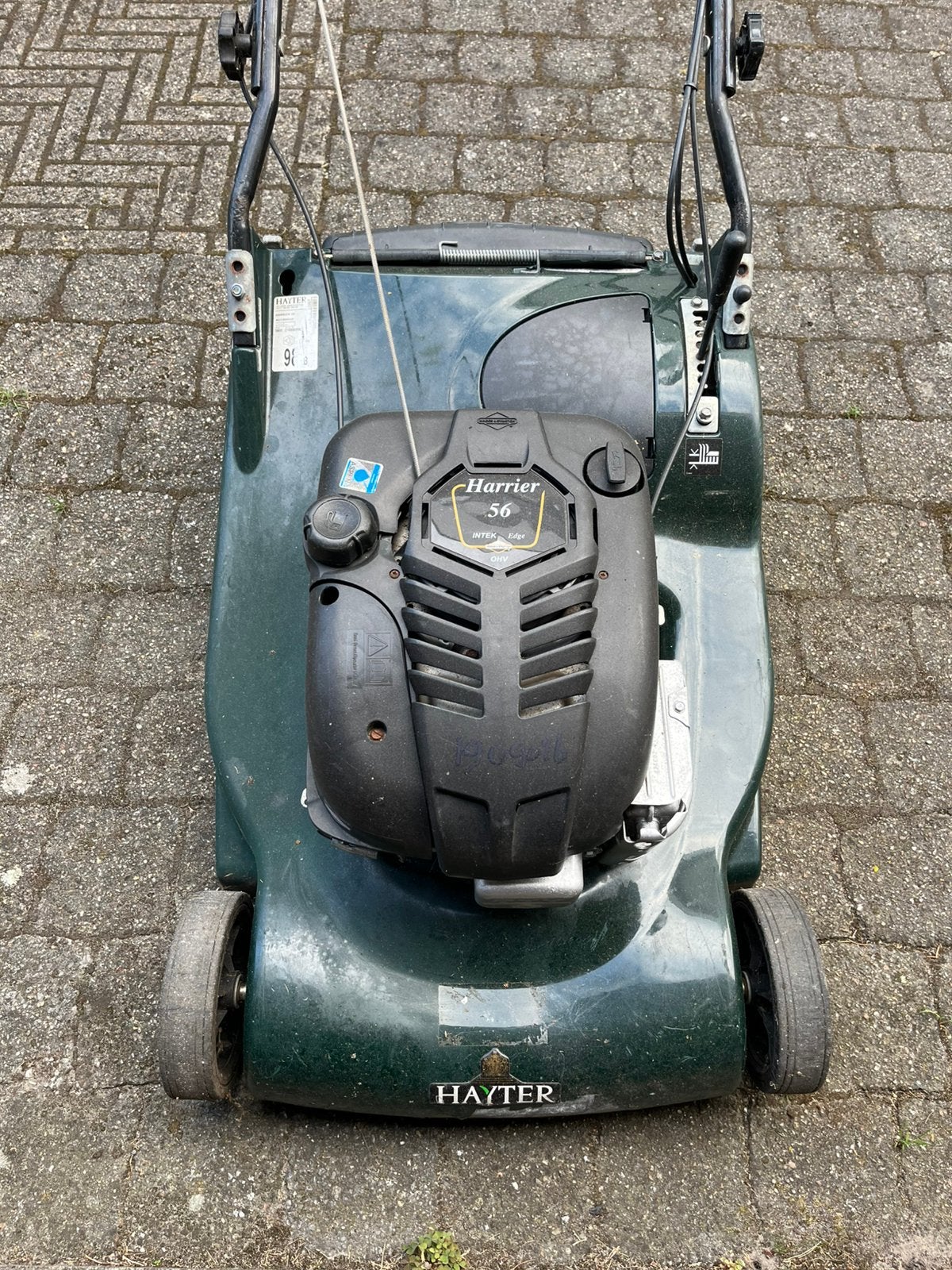 Hayter walsmaaier nieuwstaat, Ophalen, Cirkelmaaier, Zo goed als nieuw, Benzine-grasmaaier