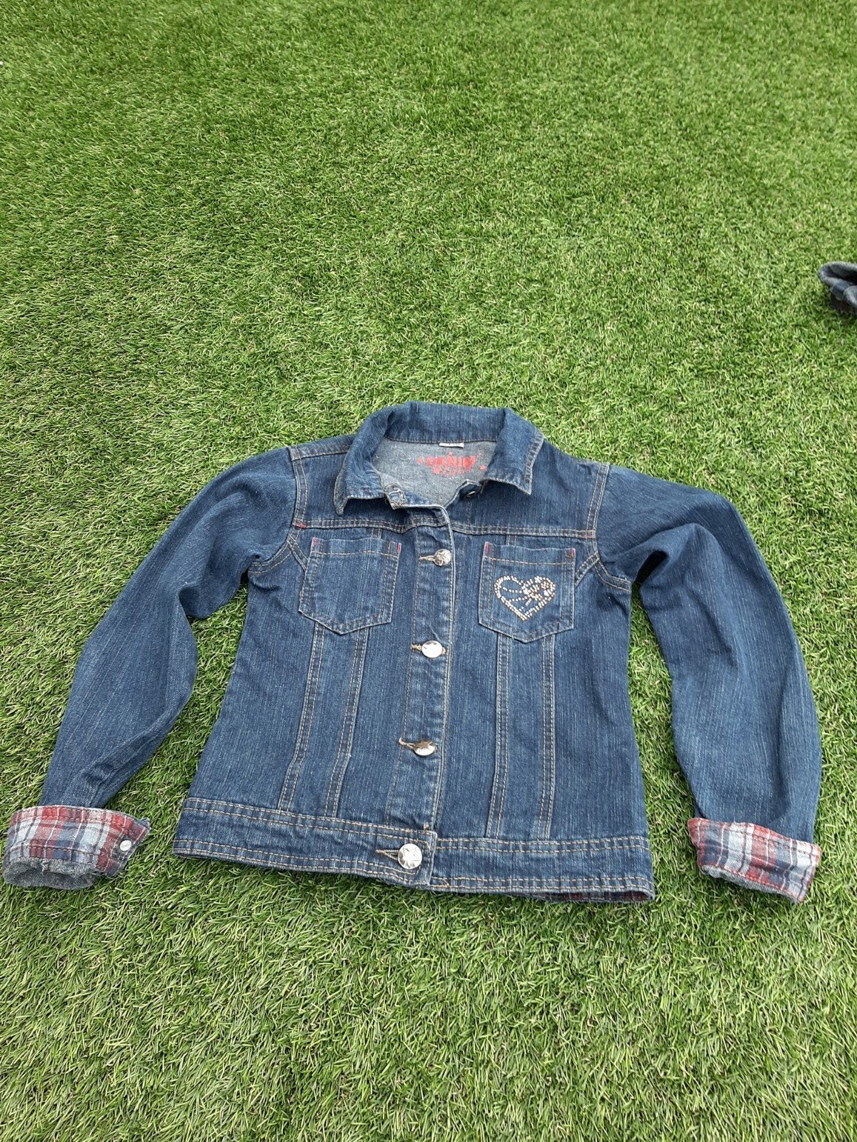 Spijkerjasje maat 134, Kinderen en Baby's, Kinderkleding | Maat 134, Ophalen of Verzenden, Zo goed als nieuw, Meisje, Jas