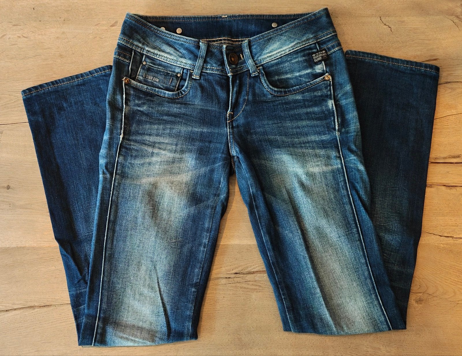 G-STAR Midge Straight dames jeans - W25 L32, Kleding | Dames, Spijkerbroeken en Jeans, Blauw, Overige jeansmaten, G-STAR, Ophalen of Verzenden