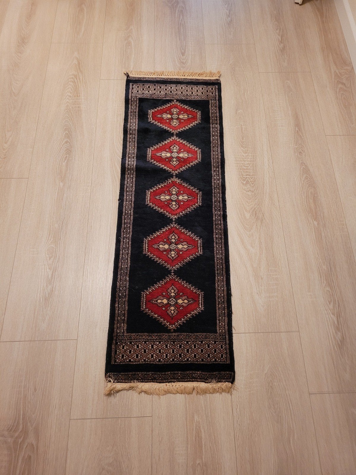 Oude Perzische wollen loper 130x42 cm, Ophalen, Minder dan 50 cm, 100 tot 150 cm, Perzisch, Traditioneel, Vintage