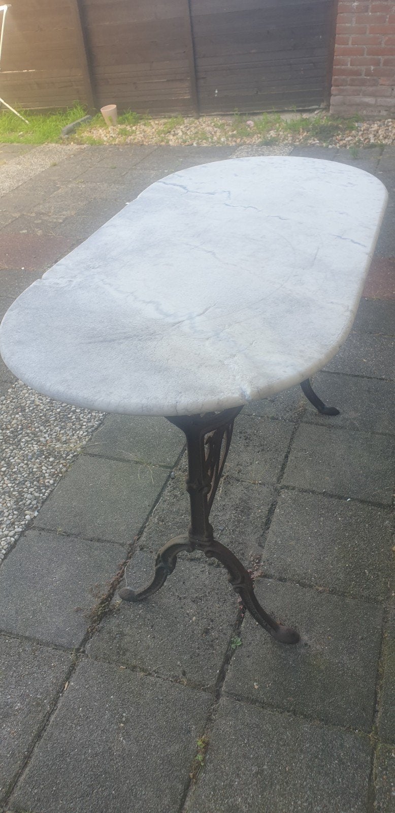 MARMEREN TUINTAFEL, Tuin en Terras, Tuintafels, Ophalen, Rechthoekig, Overige materialen