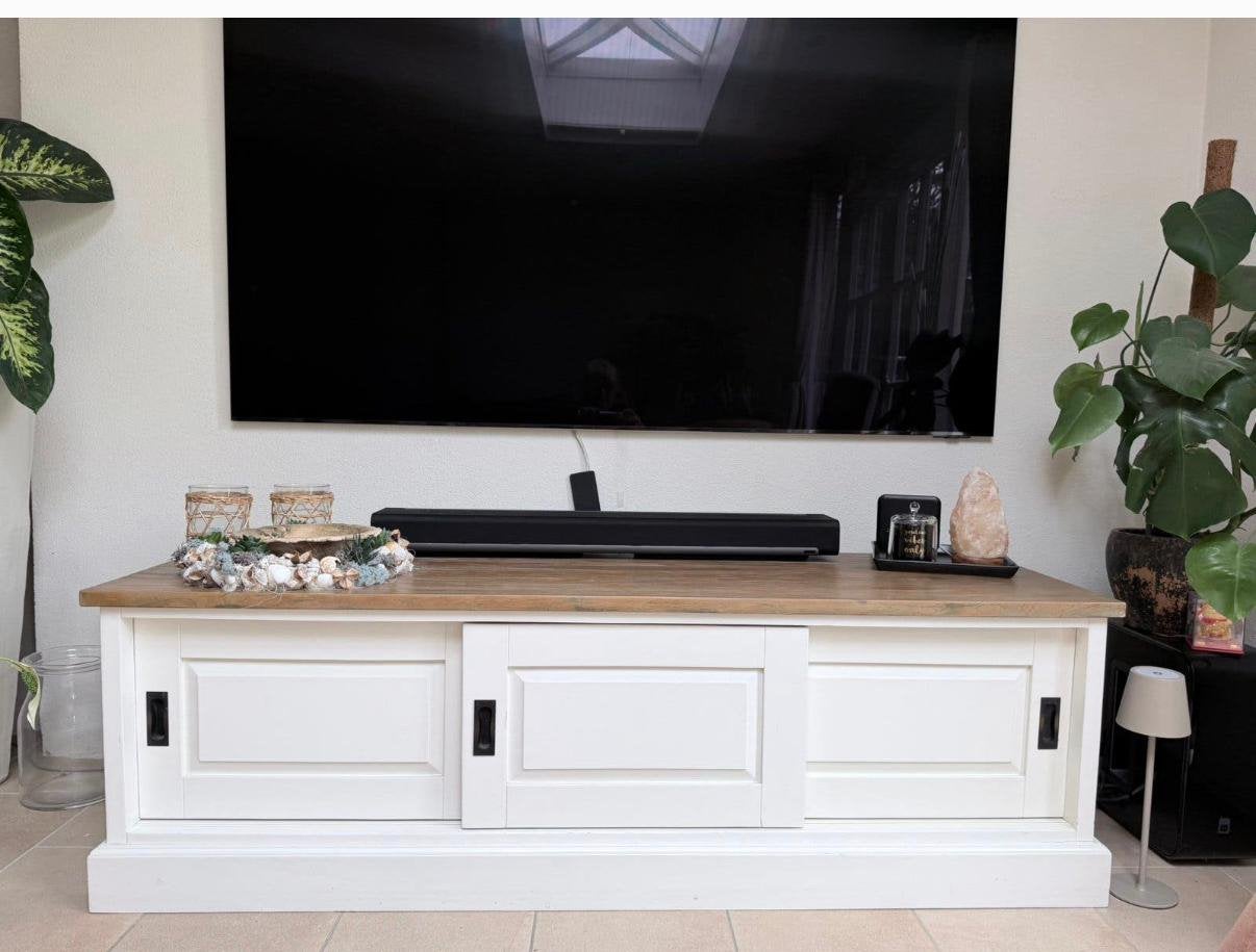 TV meubel, Ophalen, 150 tot 200 cm, Overige materialen, Minder dan 100 cm