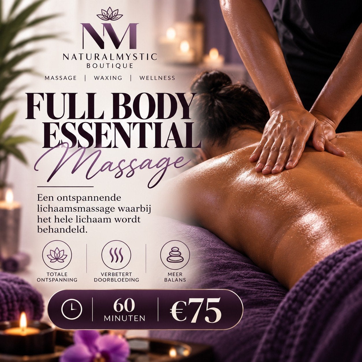 Massage en Wax Boutique (M & V) Almere / Flevoland, Bedrijfsmassage