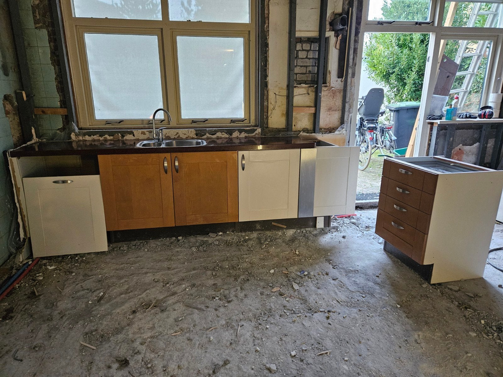 Keukenblok voor de handige klusser (excl. werkblad), Gebruikt, Meerkleurig, Ophalen of Verzenden, 200 cm of meer